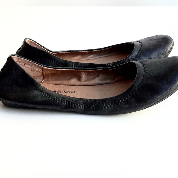 Lucky Brand Black Leather Emmie Flats - Picture 6 of 8
